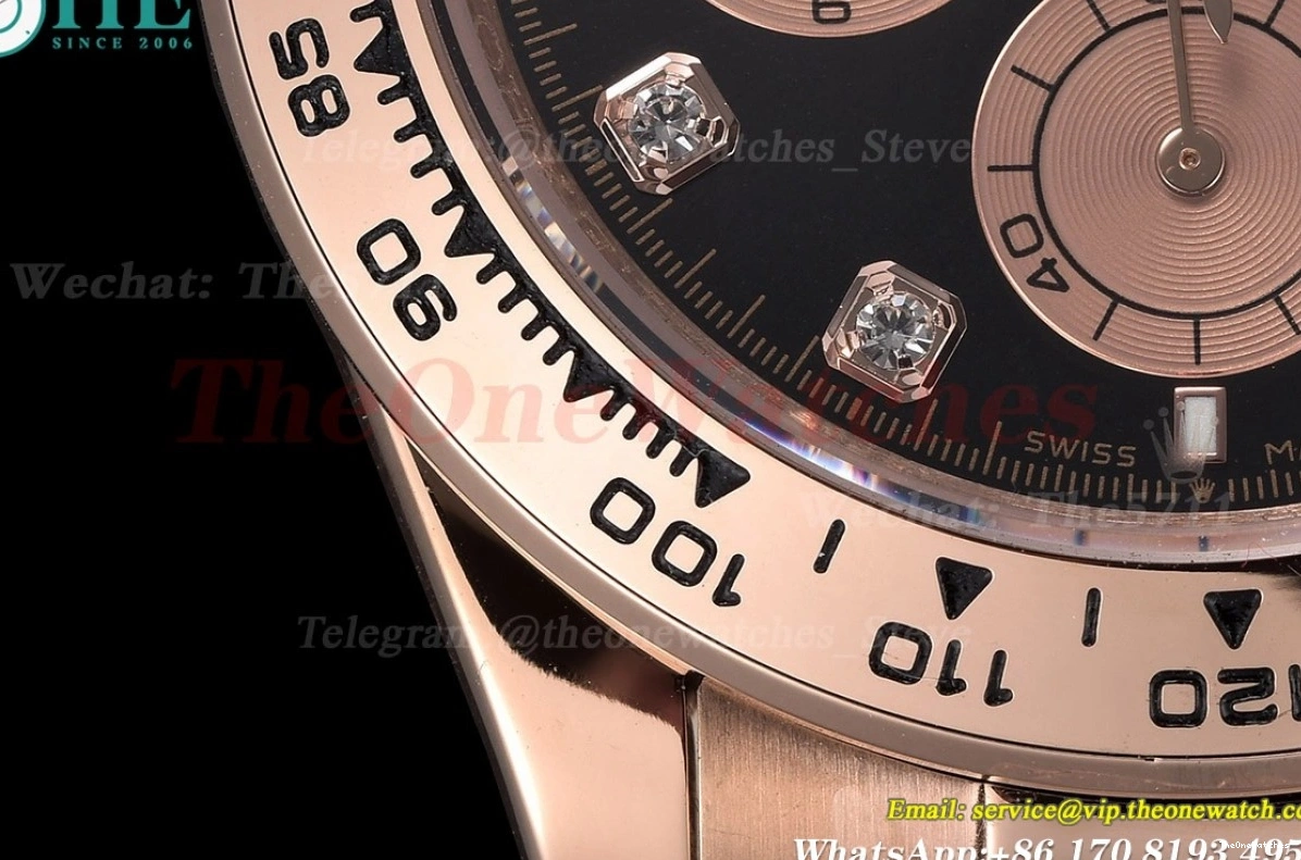 A3836 Black 40mm Dia Daytona RG RG GDF Dial 0217